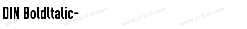DIN Boldltalic字体转换